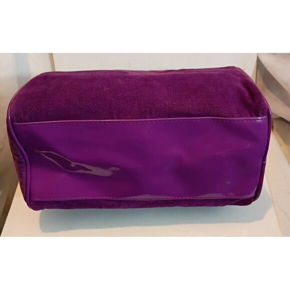 Victoria Secret Purple Velour Suede Like Handbag Y2K - Picture 6 of 10